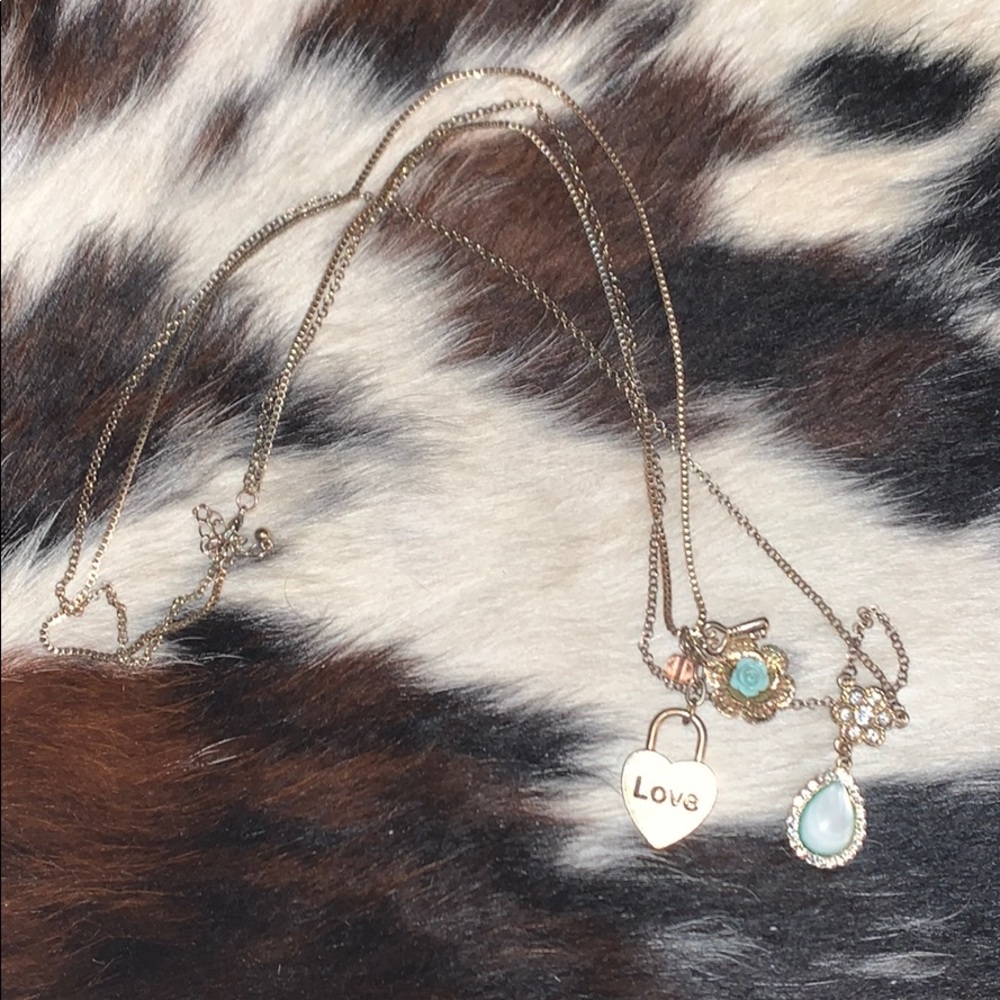 Double Chain Love Necklace